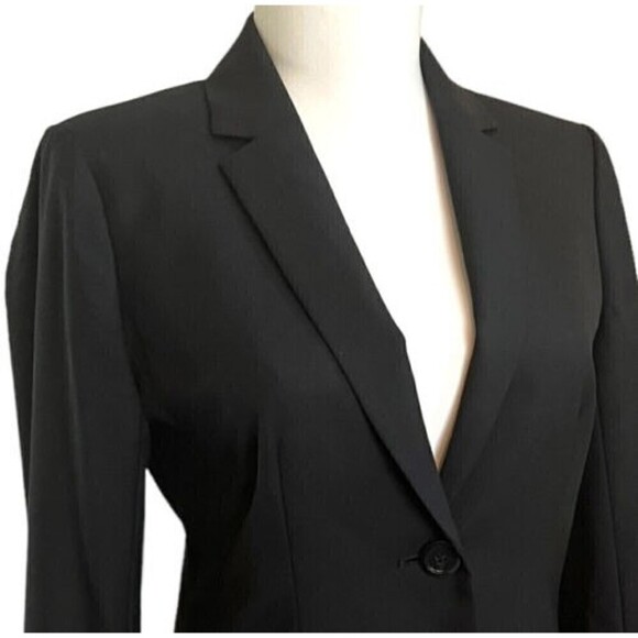 J Crew Black Blazer Super 120s Wool two button Jacket Lined pockets Size 0 - Picture 10 of 13